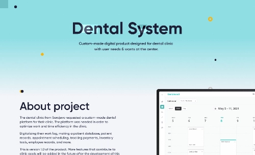 Dentist System landing page